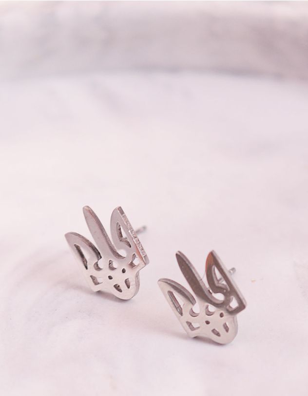 Сережки пусети у вигляді Тризуба | 253931-05-XX - A-SHOP