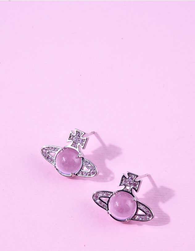 Сережки пусети у вигляді Сатурна | 262912-70-XX - A-SHOP