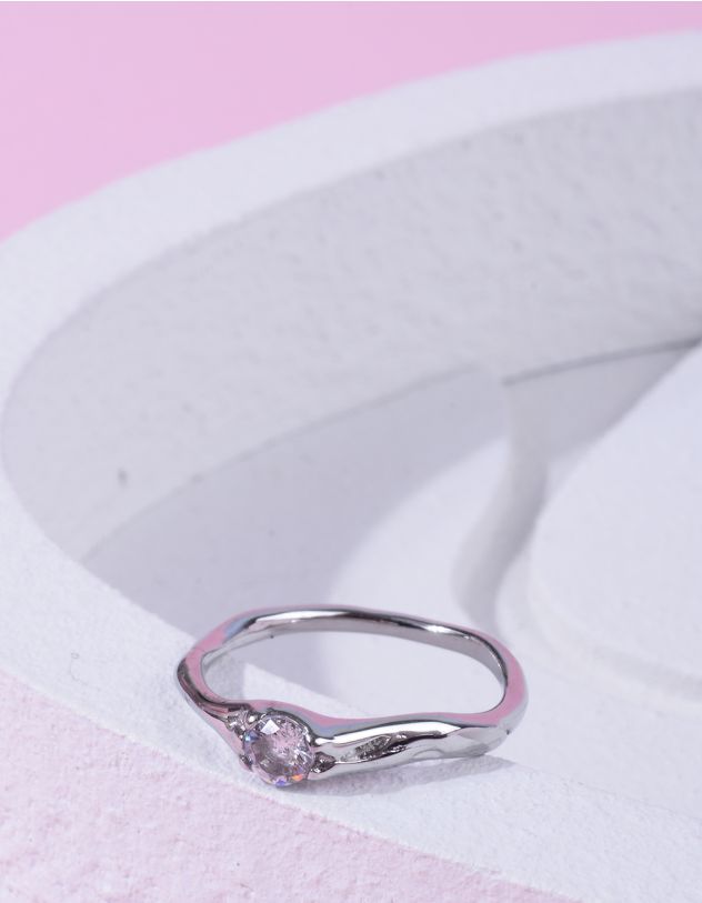 Кільце з імітацією розплавленого металу | 266622-05-37 - A-SHOP