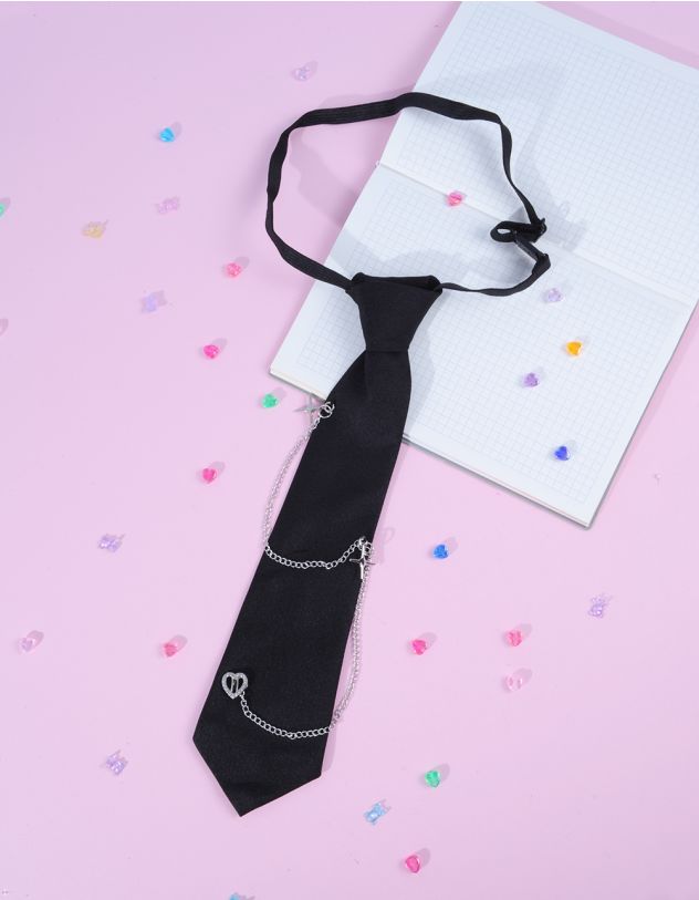 Краватка з серцем та зірками на ланцюжку | 264598-02-XX - A-SHOP