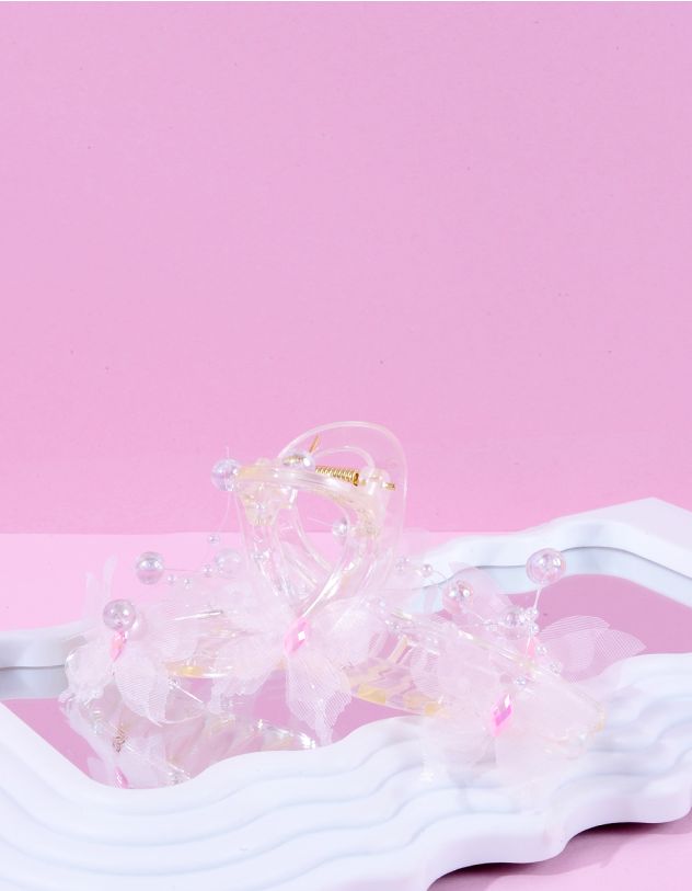 Заколка для волосся крабік з метеликами | 263968-40-XX - A-SHOP