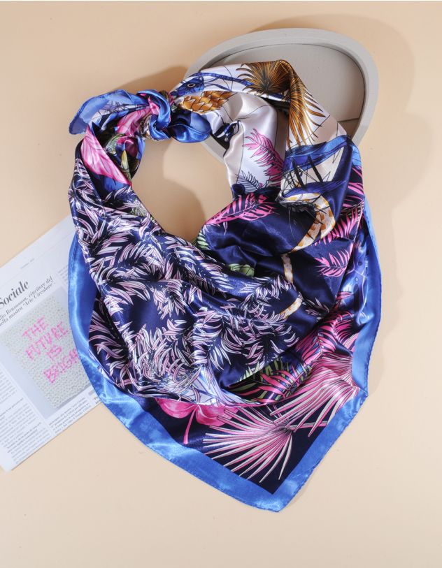 Хустка на шию з тропічним принтом | 264169-13-XX - A-SHOP