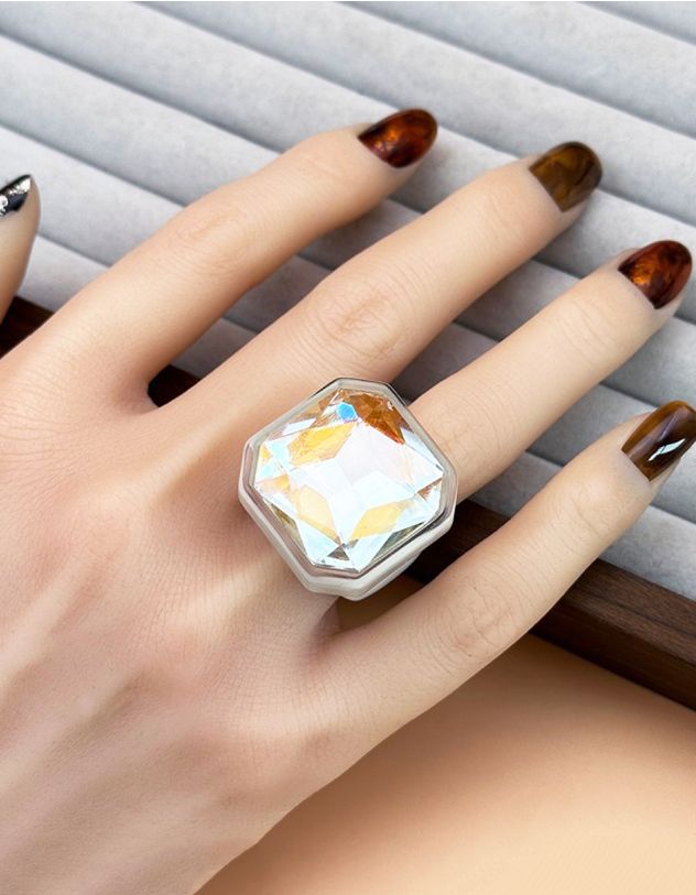 Кільце із пластику з кристалом | 266406-21-39 - A-SHOP