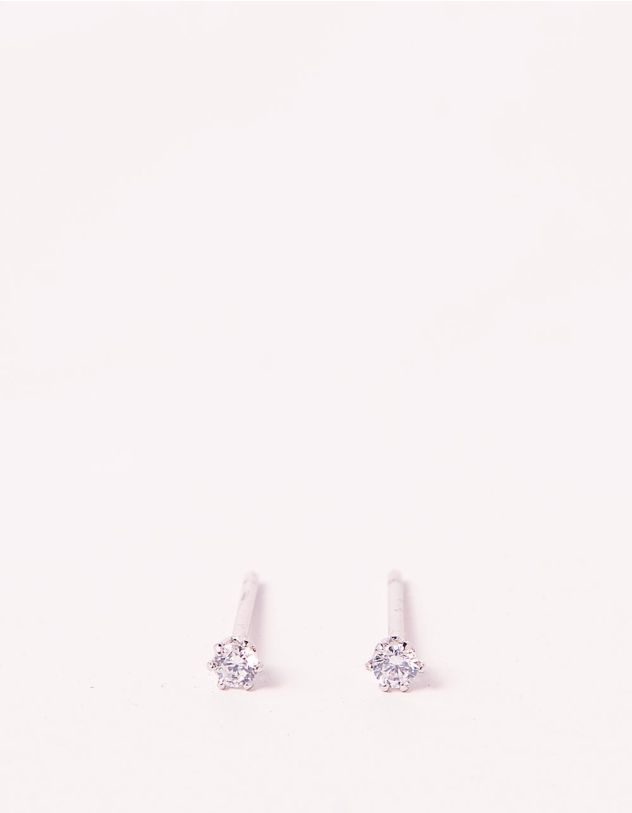 Сережки пусети зі стразами | 243159-06-XX - A-SHOP