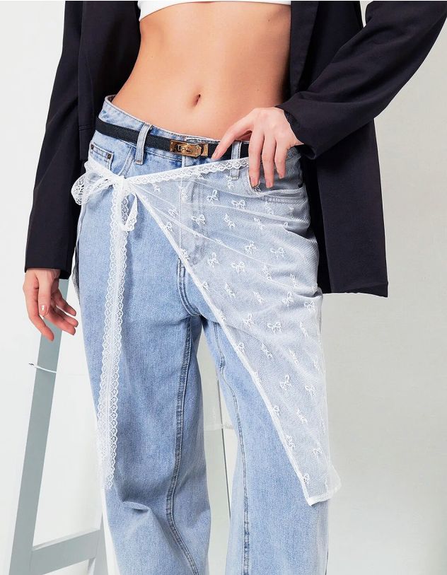 Спідниця фартух мереживна з бантами | 264383-01-XX - A-SHOP