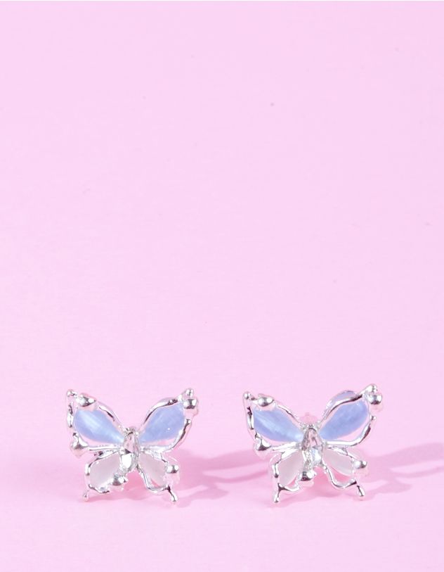 Сережки пусети у вигляді метелика | 261732-18-XX - A-SHOP