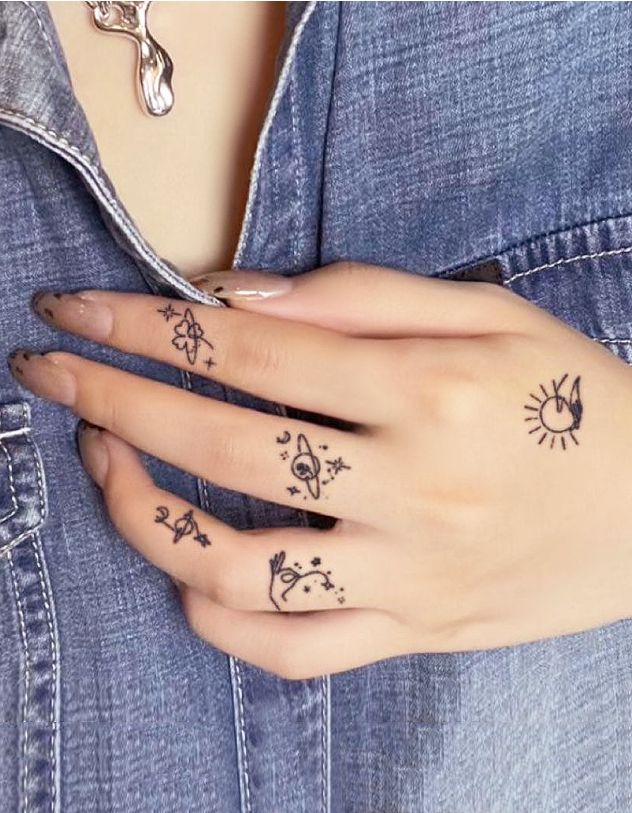 Татуювання тимчасове у вигляді Сатурна | 266282-01-XX - A-SHOP