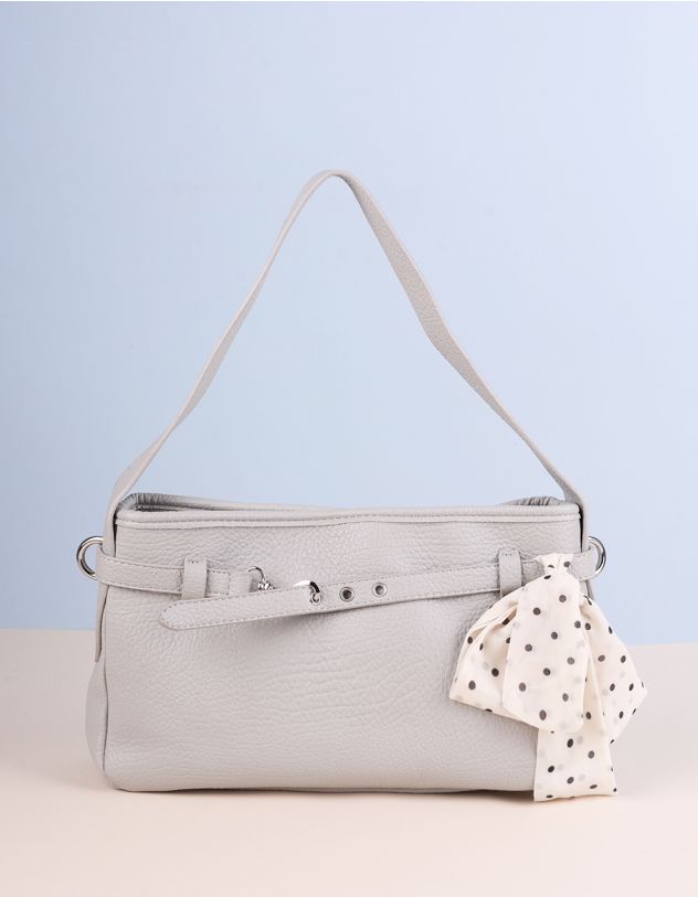 Сумка через плече з бантом у горох | 265687-29-XX - A-SHOP
