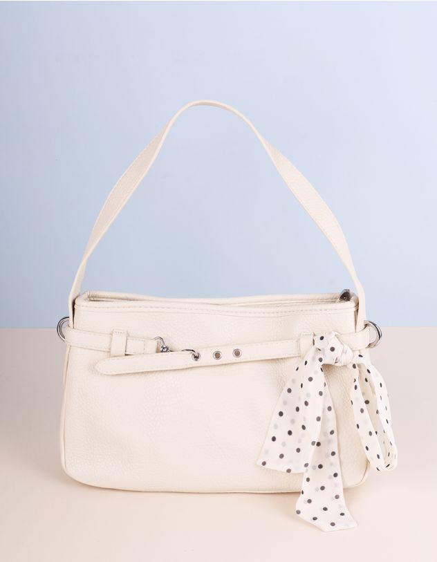 Сумка через плече з бантом у горох | 265687-40-XX - A-SHOP