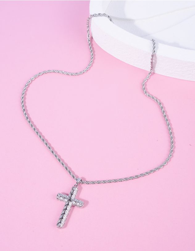 Підвіска на шию з хрестом у стразах | 267751-05-XX - A-SHOP