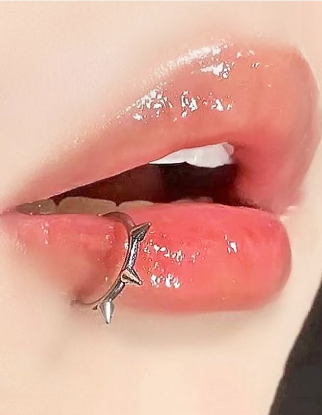 Сережка обманка на губу з шипами | 266671-05-XX - A-SHOP
