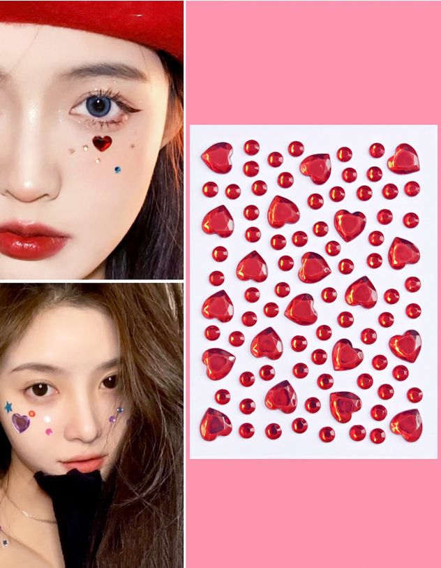 Стрази декоративні на обличчя у вигляді серця | 266949-15-XX - A-SHOP