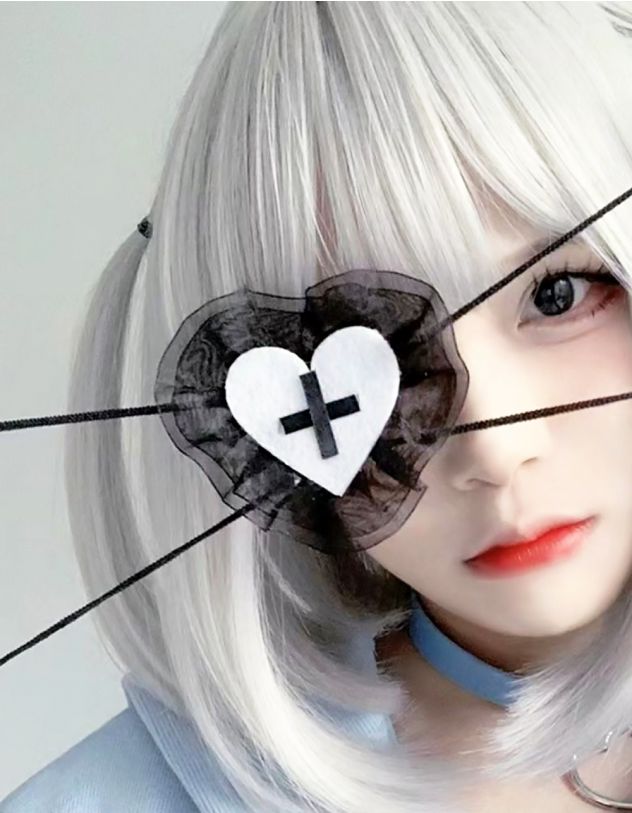 Маска на око у вигляді серця з хрестом | 264870-02-XX - A-SHOP