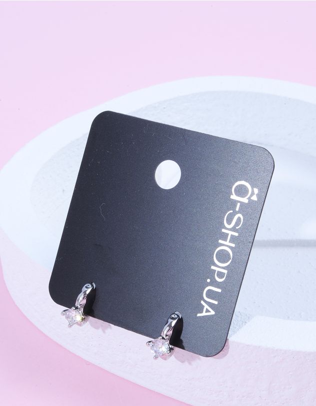 Сережки з кристалом | 262631-05-XX - A-SHOP