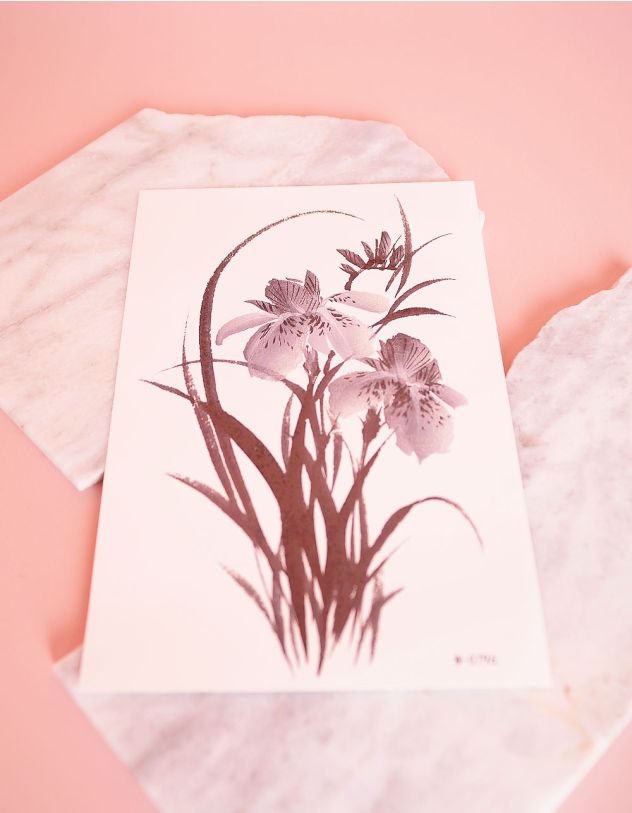 Тату тимчасове з зображенням квітів | 254321-02-XX - A-SHOP