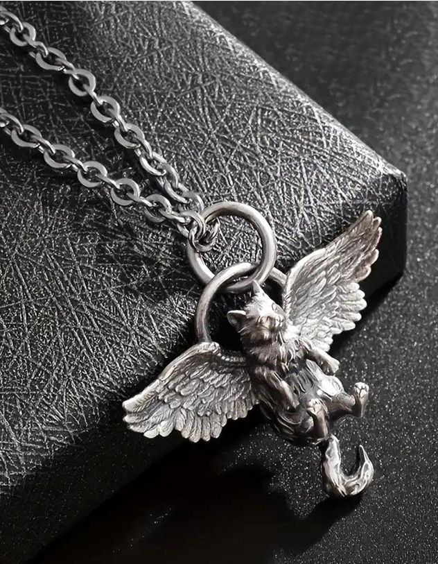 Підвіска на шию з кулоном у вигляді кота з крилами | 263807-05-XX - A-SHOP