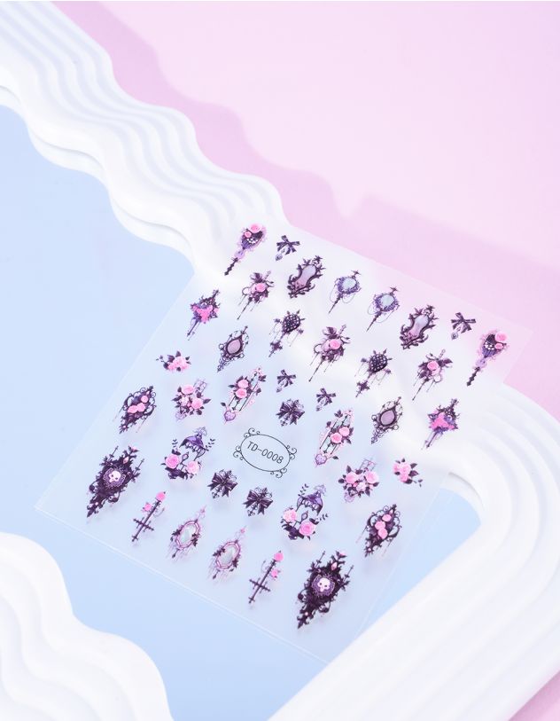 Наліпки на нігті з зображенням троянди | 267806-28-XX - A-SHOP