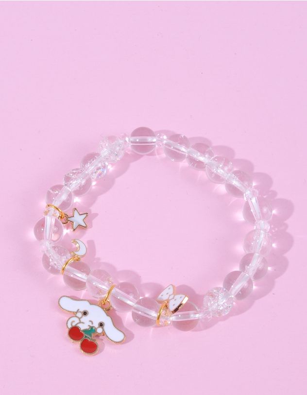 Браслет на руку із намистин з підвіскою у вигляді персонажа аніме Куромі та Мелоді | 262208-01-XX - A-SHOP