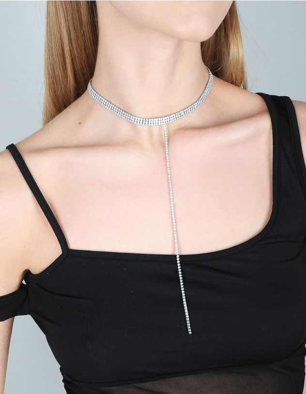 Чокер  шию зі стразами | 252277-06-XX - A-SHOP