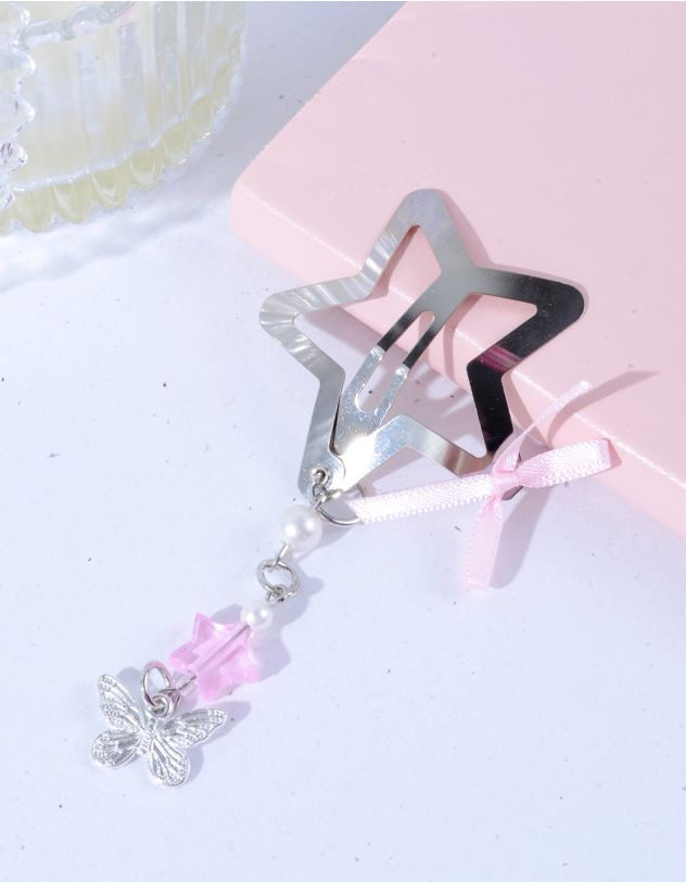 Заколка для волосся з метеликом та бантом | 262513-14-XX - A-SHOP