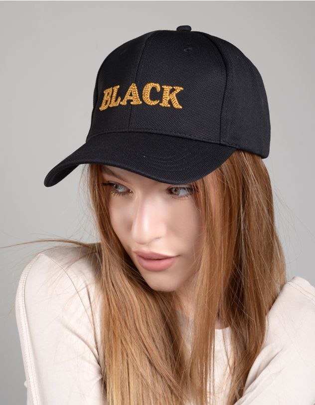 Бейсболка з написом BLACK | 257636-39-XX - A-SHOP