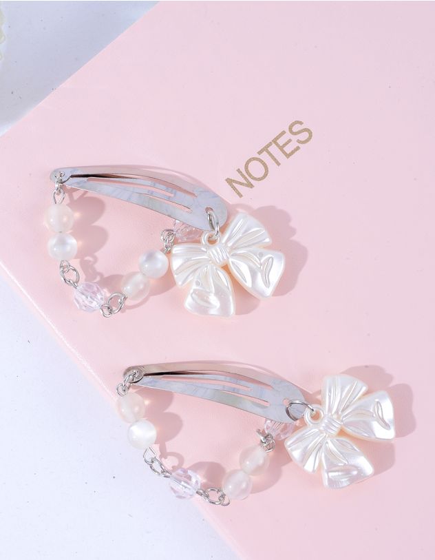 Заколка для волосся парна з бантом | 262455-05-XX - A-SHOP