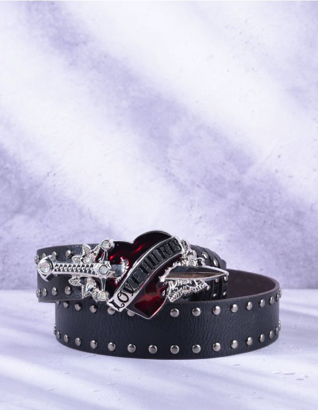 Ремінь з фурнітурою у вигляді серця | 263141-02-XX - A-SHOP