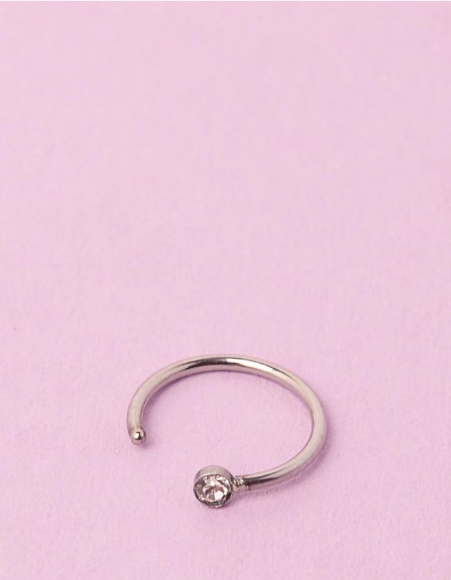 Сережка обманка з кристалом | 248978-05-XX - A-SHOP