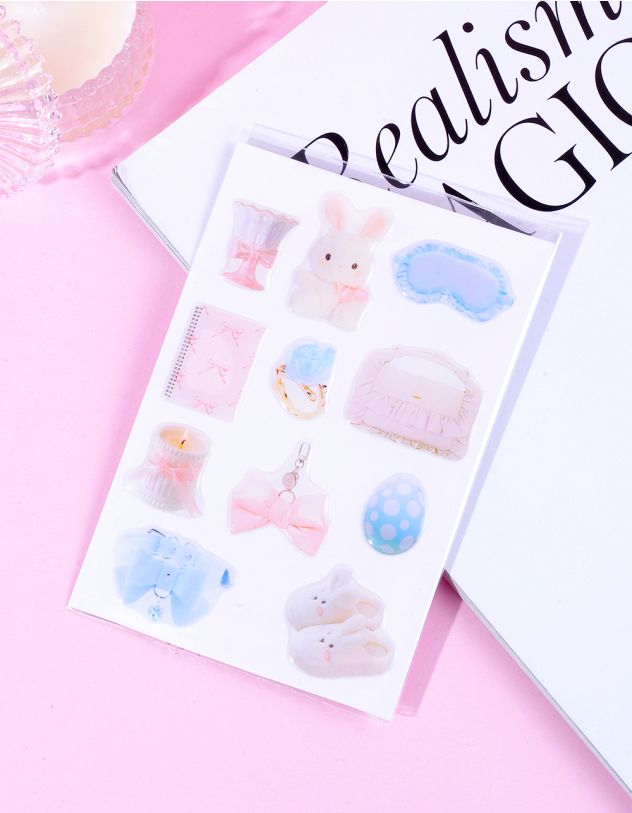 Стікери з зображенням кролика та банта | 264217-18-XX - A-SHOP