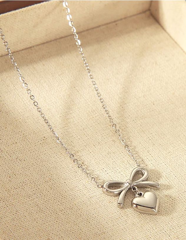 Підвіска на шию з кулоном у вигляді банта з серцем | 265780-05-XX - A-SHOP