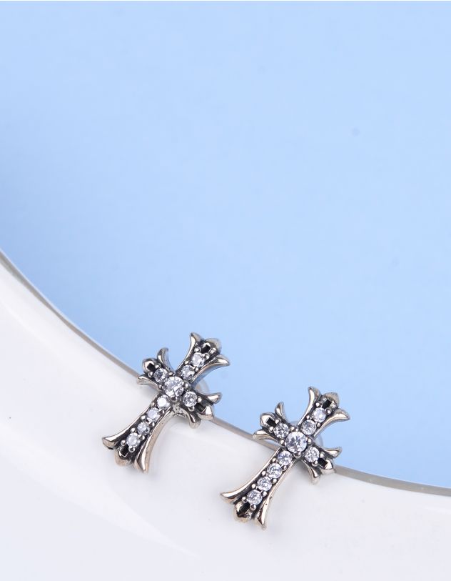 Сережки пусети  хрести | 264574-05-XX - A-SHOP