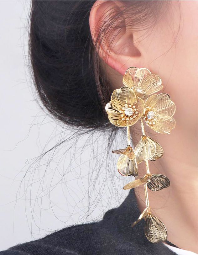 Сережки довгі у вигляді квітки | 266403-04-XX - A-SHOP