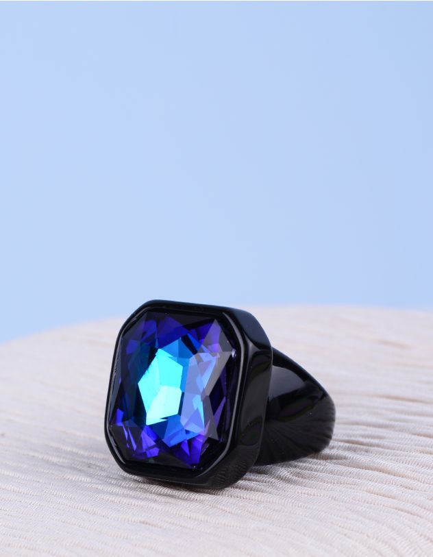 Кільце пластикове широке з кристалом | 266399-13-39 - A-SHOP