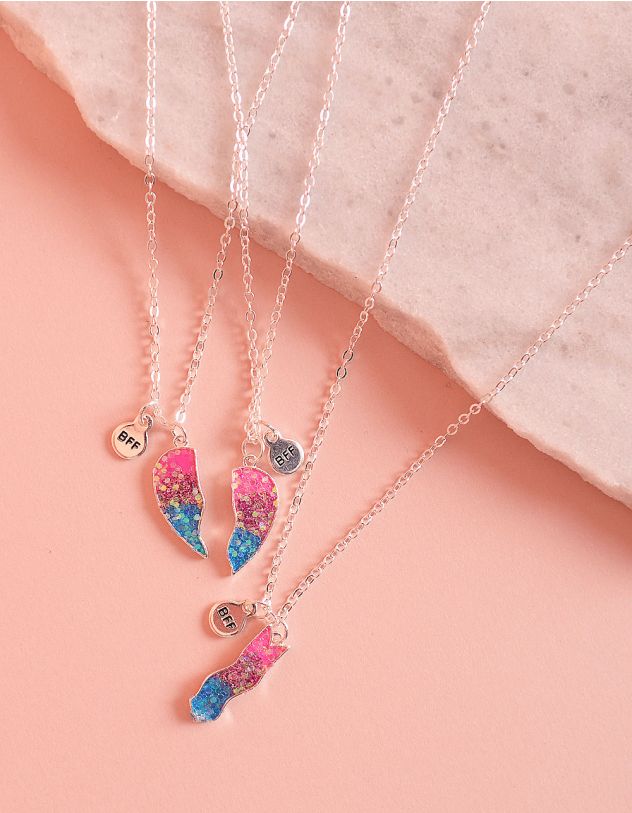 Підвіска на шию best friends з кулоном у вигляді серця | 249947-21-XX - A-SHOP