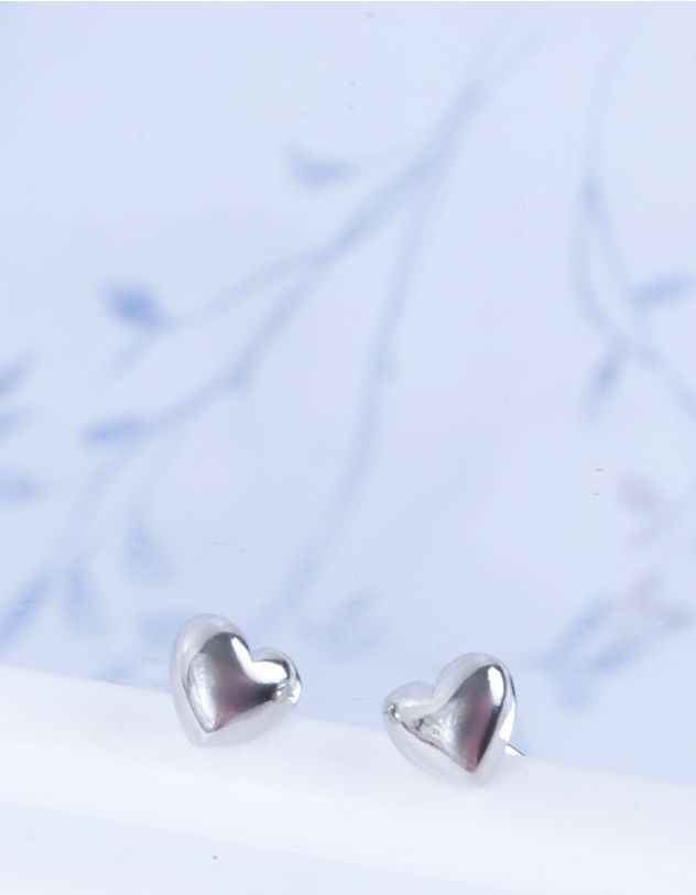 Сережки пусети у вигляді серця | 264103-05-XX - A-SHOP