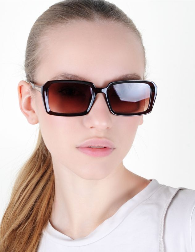 Окуляри сонцезахисні з лінзами прямокутної форми | 262855-12-XX - A-SHOP