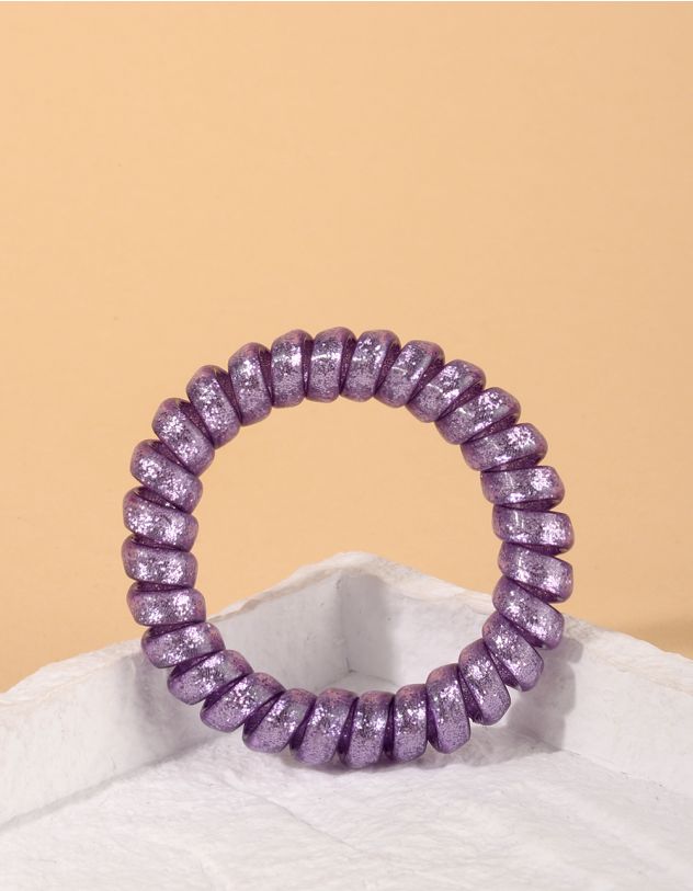 Резинка для волосся пружинка з гліттером | 258756-03-XX - A-SHOP