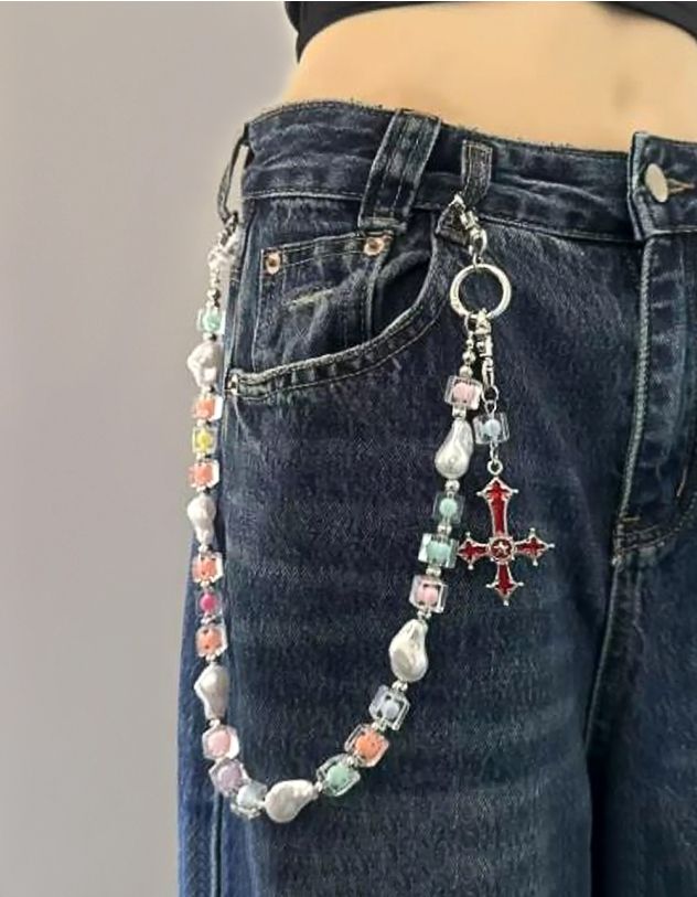 Ланцюжок на пояс з перлинами та хрестом | 268344-21-XX - A-SHOP