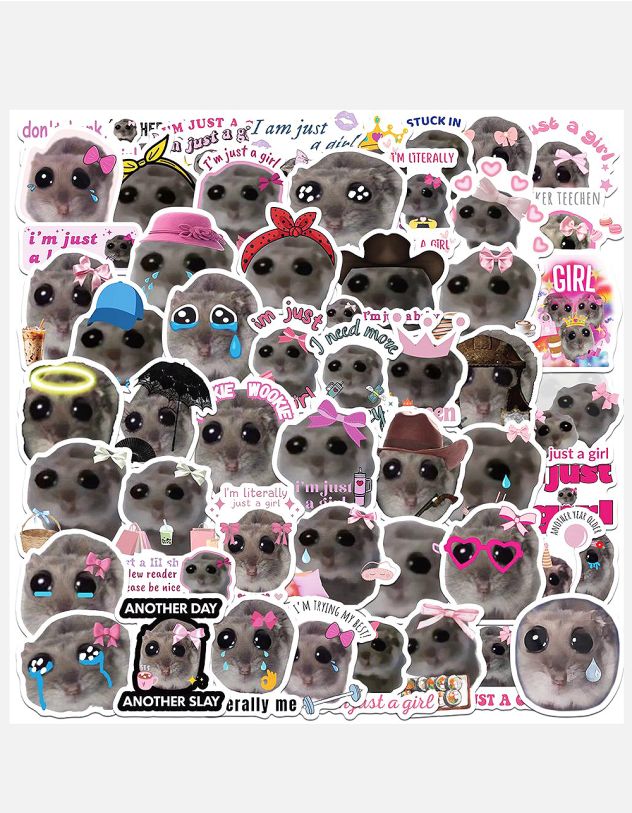Наліпки з зображенням хом'яка Sad Hamster | 266971-11-XX - A-SHOP