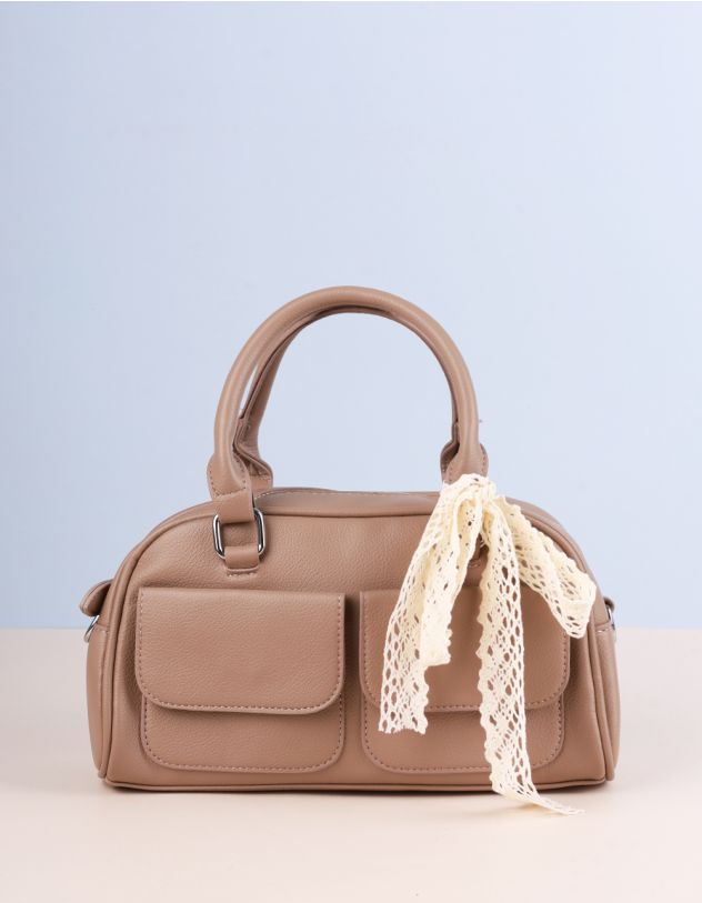 Сумка кросс боді з мереживним бантом | 265475-39-XX - A-SHOP