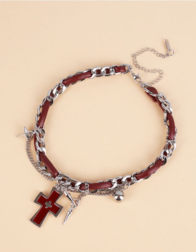 Підвіска на шию із ланцюжка з хрестом | 266321-27-XX - A-SHOP