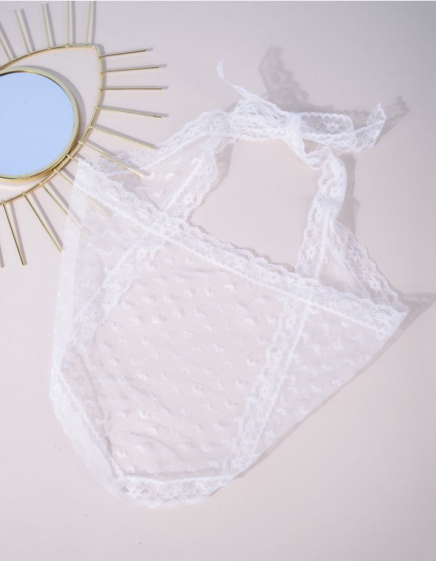 Хустка мереживна з серцями | 266238-01-XX - A-SHOP