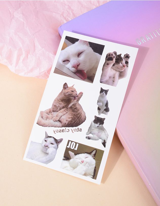 Татуювання тимчасове з зображенням котика | 266250-01-XX - A-SHOP