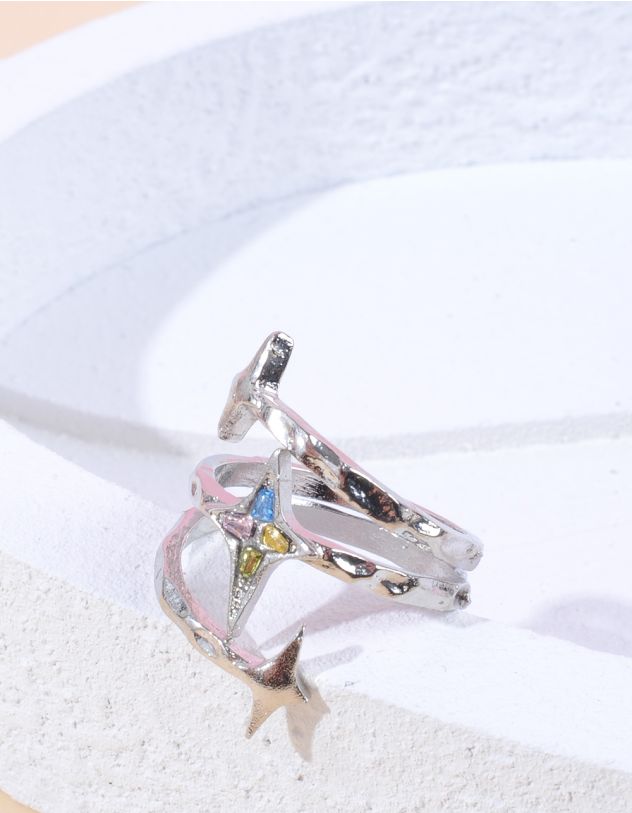 Кільце з зірками | 263943-05-38 - A-SHOP