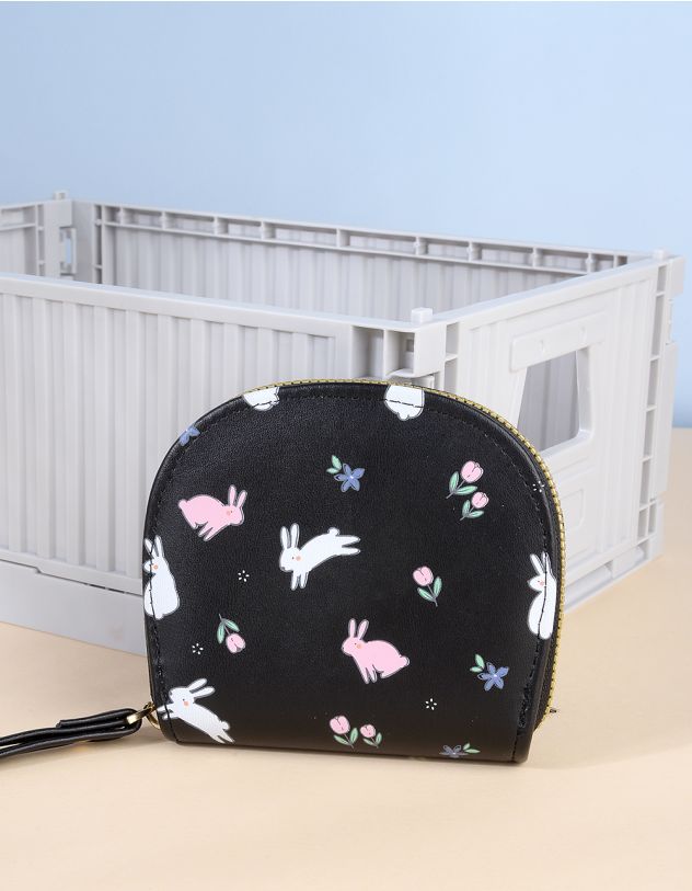 Гаманець на блискавці з принтом кролика | 258274-02-XX - A-SHOP