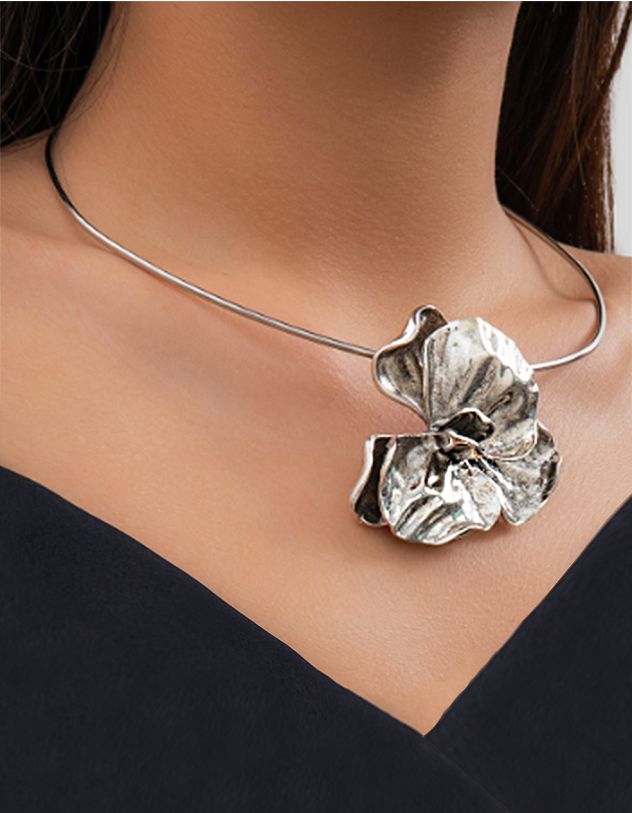 Чокер на шию з квіткою | 263225-01-XX - A-SHOP