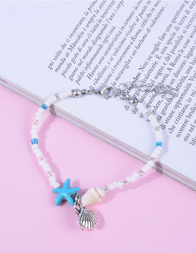 Браслет із бісеру з мушлею | 265149-06-XX - A-SHOP