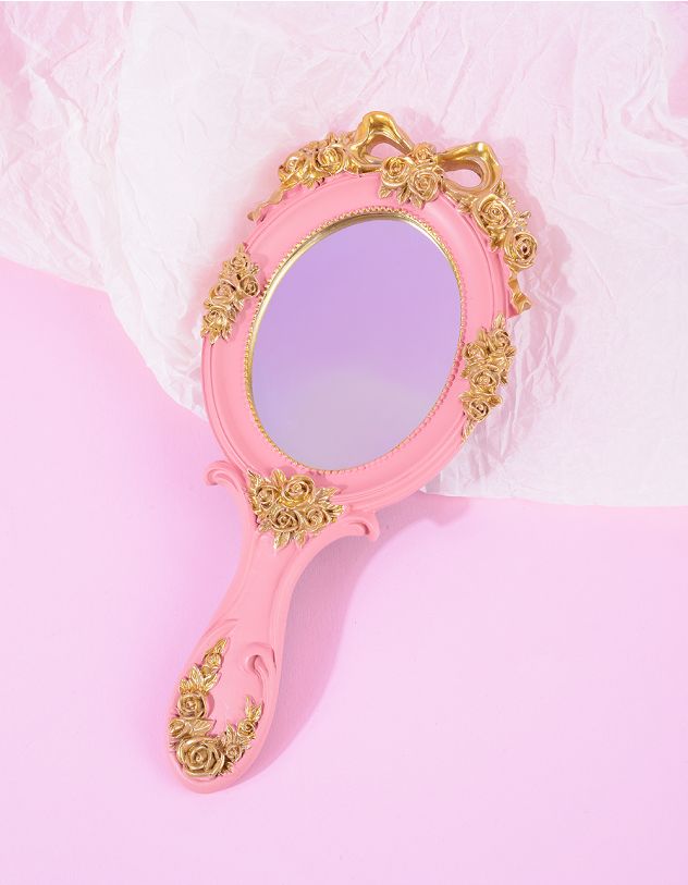 Дзеркало з трояндою та бантом | 263245-14-XX - A-SHOP