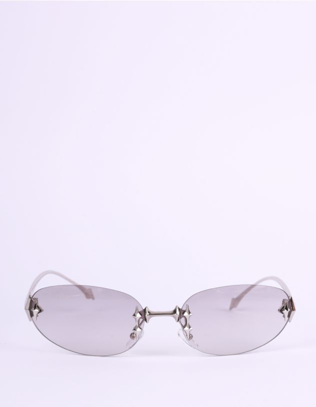 Окуляри сонцезахисні вузькі маска з зіркою на лінзах | 266702-05-XX - A-SHOP