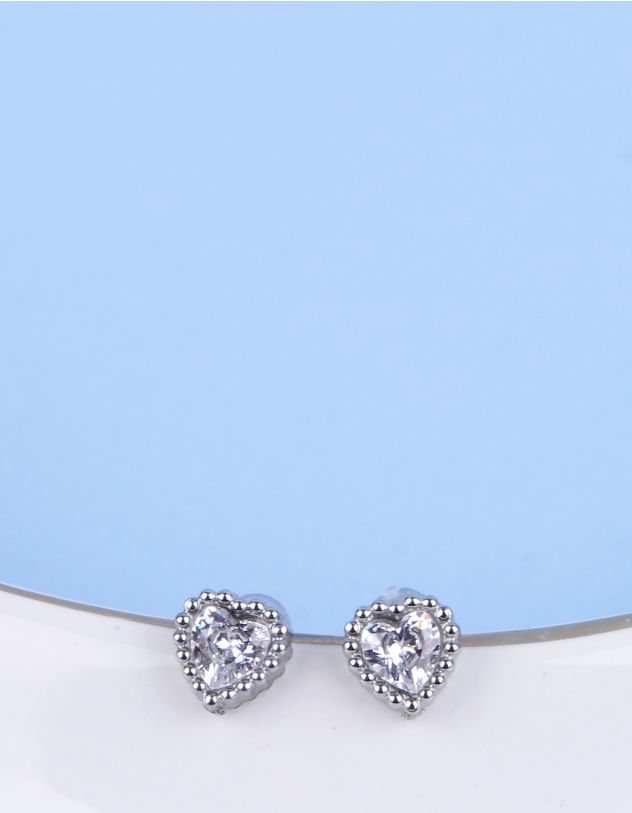 Сережки пусети у вигляді серця | 264556-05-XX - A-SHOP